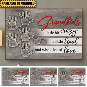 Whole lot of love-Personalized Canvas-Gift For Grandma,Nana,Grandparents