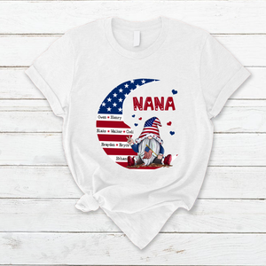Personalized Grandma Moon American Flag T-Shirt