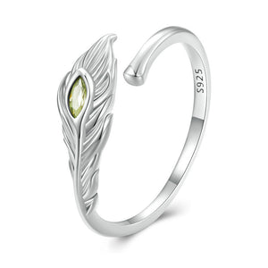 Memorial Feather Sterling Silver Ring - A Feather From an Angel Wing