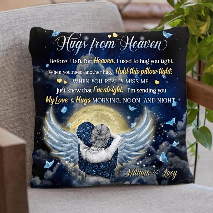 I'm Sending You My Love & Hugs Morning, Noon and Night-Personalized Pillow Cover