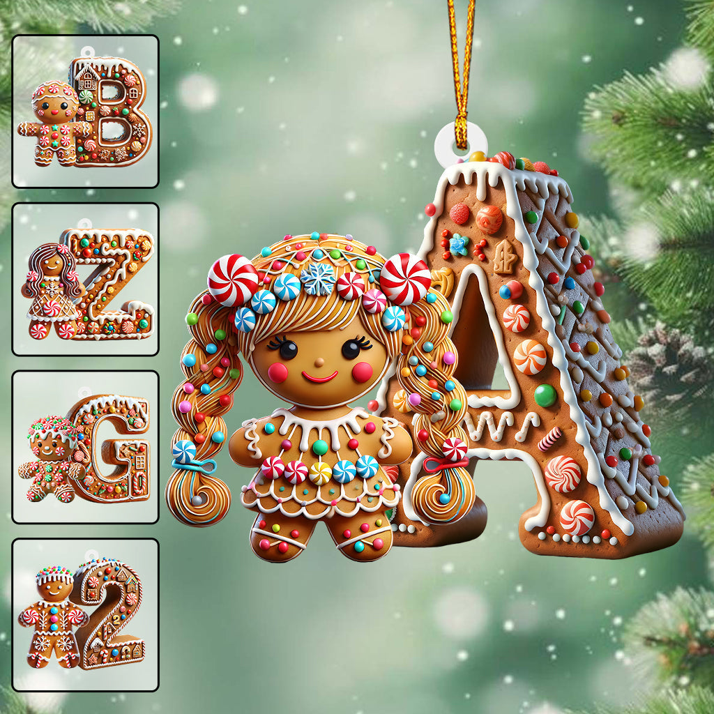 Merry Christmas - Personalized Family Letter Cookie Ornament