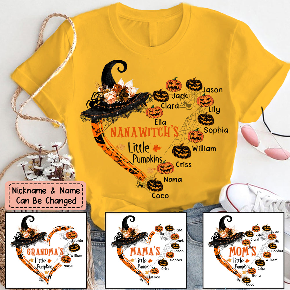 Nanawitch's Little Pumpkins - Personalized Shirt For Grandmother