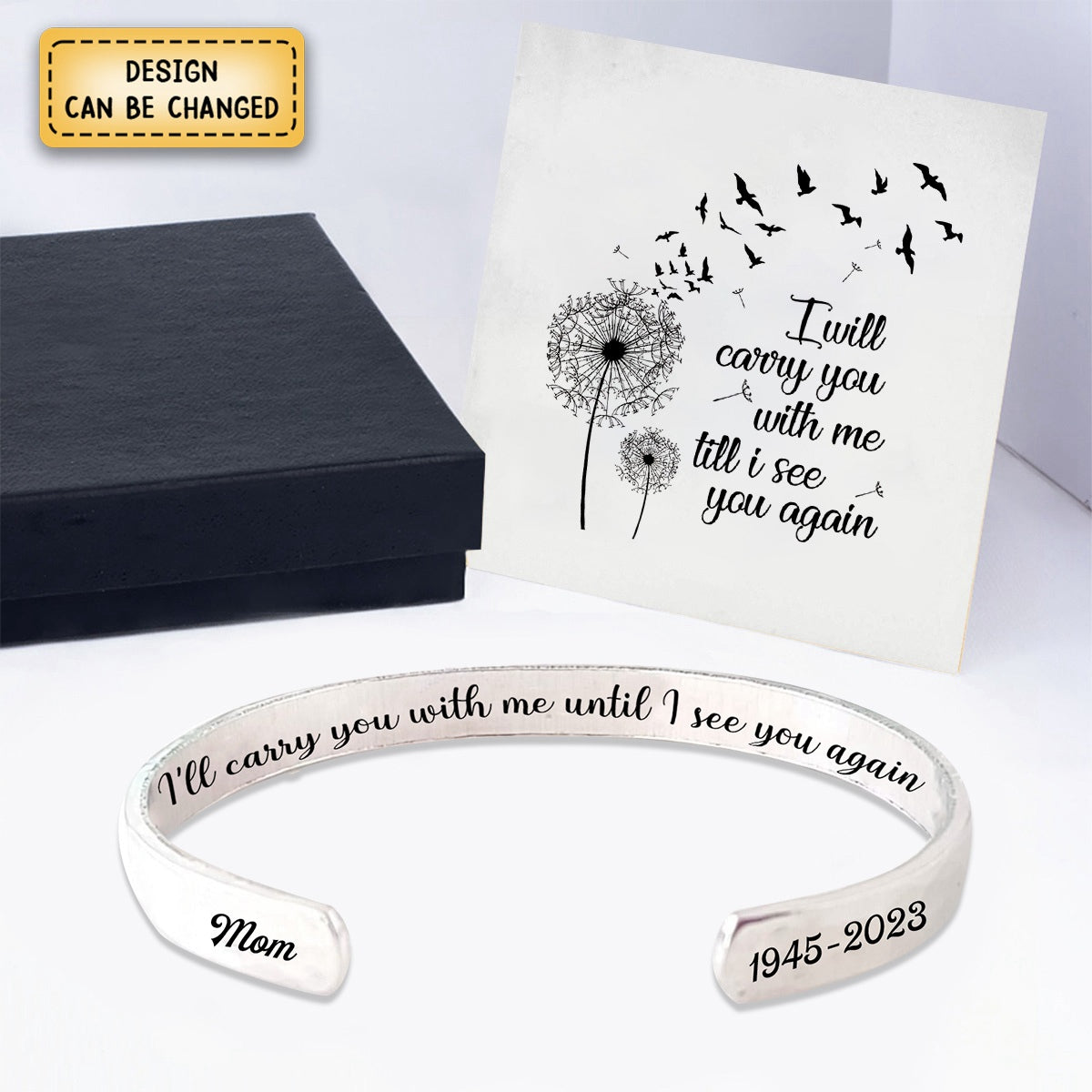 I Will Carry You With Me Until I See You Again - Personalized Engraved Bracelet