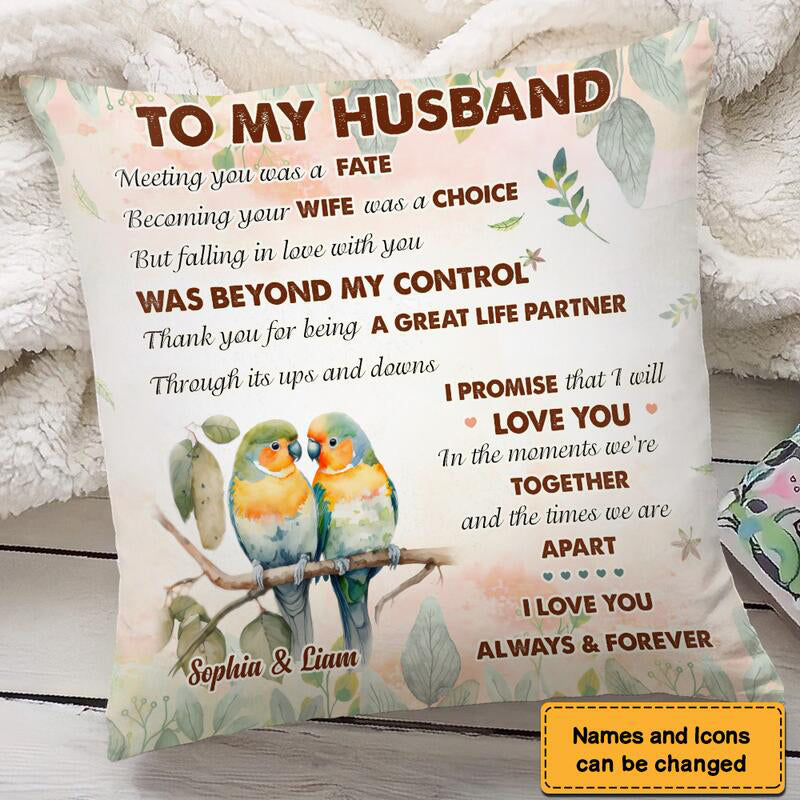 Gift For Couple Love Birds I Love You Forever And Always Pillow