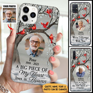 Memorial Cardinal Upload Photo, I'm Always With You Personalized Phone Case