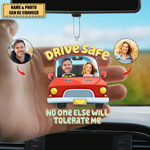 Custom Photo Gifts For Couple Car Ornament Drive Safe