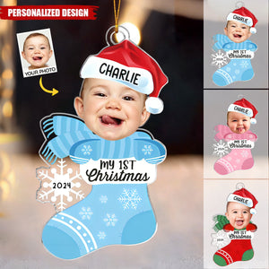 Christmas Gifts For Newborns - Family Personalized Upload Photo Ornament