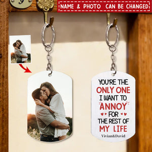 I Met You I Liked You I Love You Keeping You Photo Inserted Personalized Aluminum Keychain