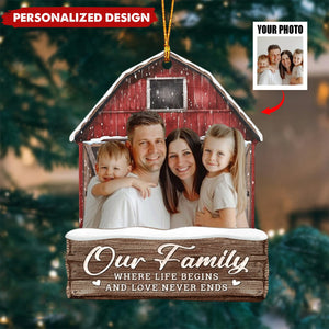 There Is No Greater Gift Than Friendship/Family-Personalized Ornament-Upload Photos