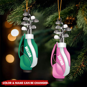 Personalized Name And Color Golf Bag Ornament