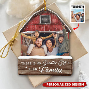 There Is No Greater Gift Than Friendship/Family-Personalized Ornament-Upload Photos