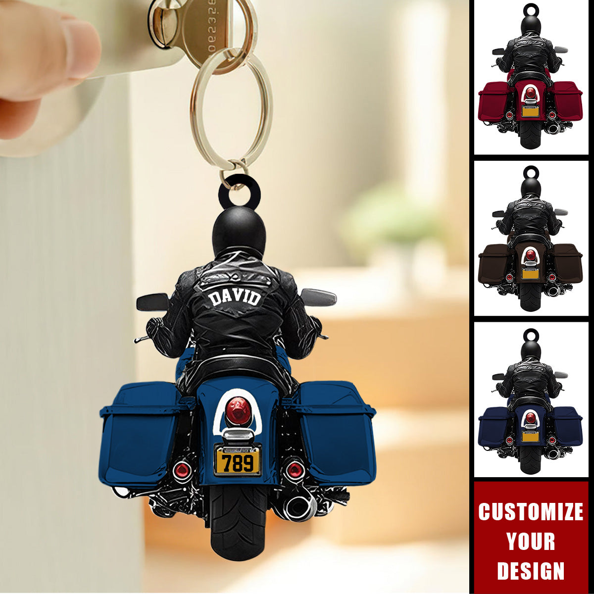 Personalized Biker Street Glide Motorrad Acrylic Keychain-Gift Idea For Motor Lovers