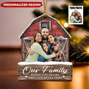 There Is No Greater Gift Than Friendship/Family-Personalized Ornament-Upload Photos