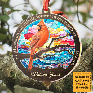 Cardinals Appear When Angels Are Near Memorial Personalized Ornament