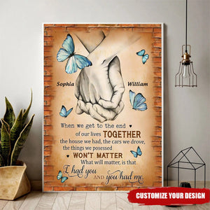 When We Get To The End Personalized Butterfly Canvas