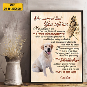 Personalized Memorial Gift For Loss Of Dog, Dog Memorial Wall Art, Pet Sympathy Gifts