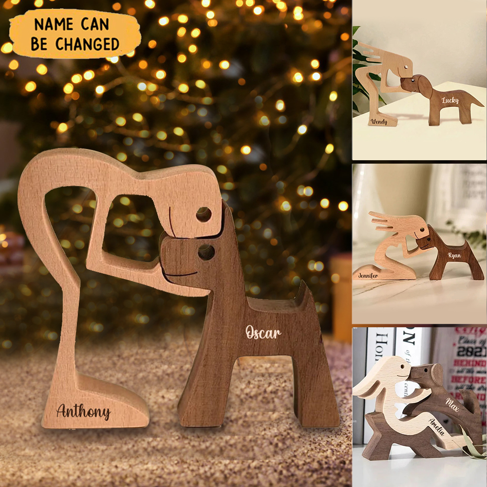 Personalized Custom Wooden Pet Carvings - The Love Between You And Your Fur-Friend - Gift For Pet Lovers