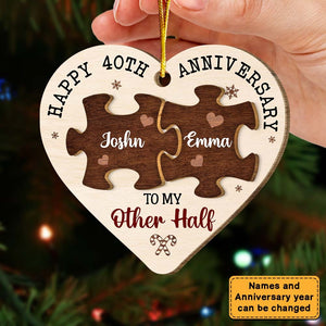 Happy 20th Anniversary To My Other Half Circle Ornament