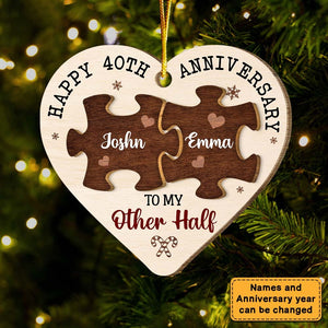 Happy 20th Anniversary To My Other Half Circle Ornament