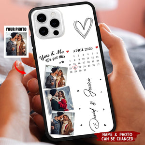 Custom Photo Calendar The Day Our Journey Began Personalized Phone Case