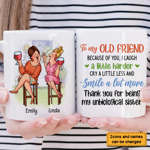 Gift For Friends Thank You Unbiological Sister Mug