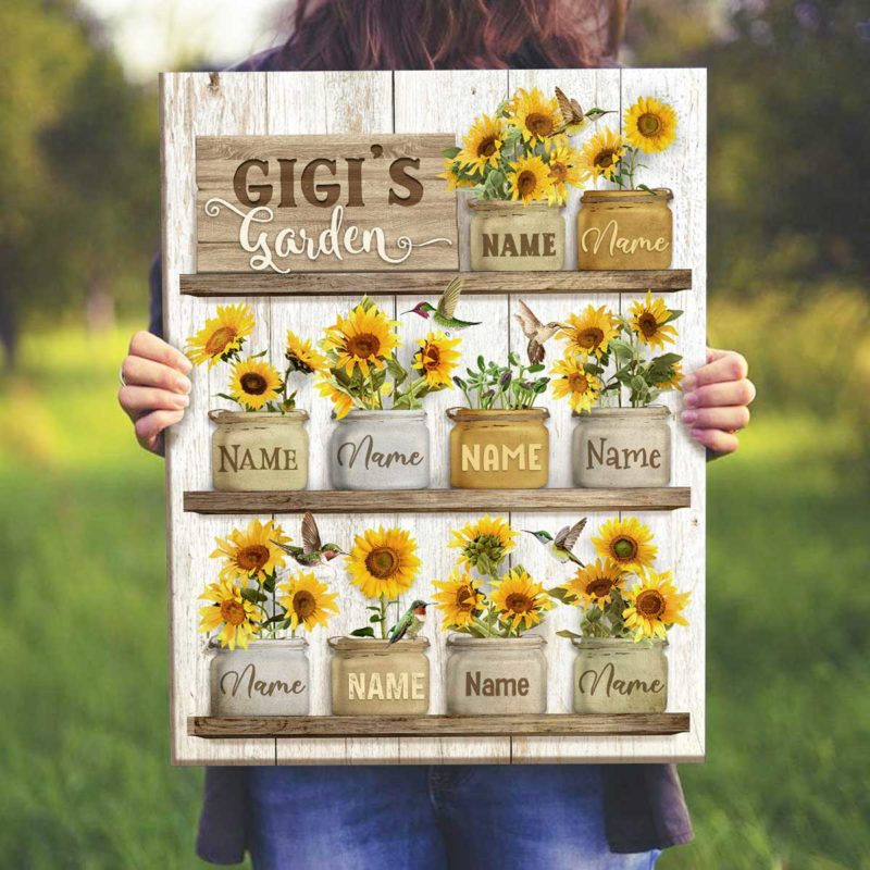 Personalized Gifts For Grandma-Sunflower Grandma’s Garden Canvas