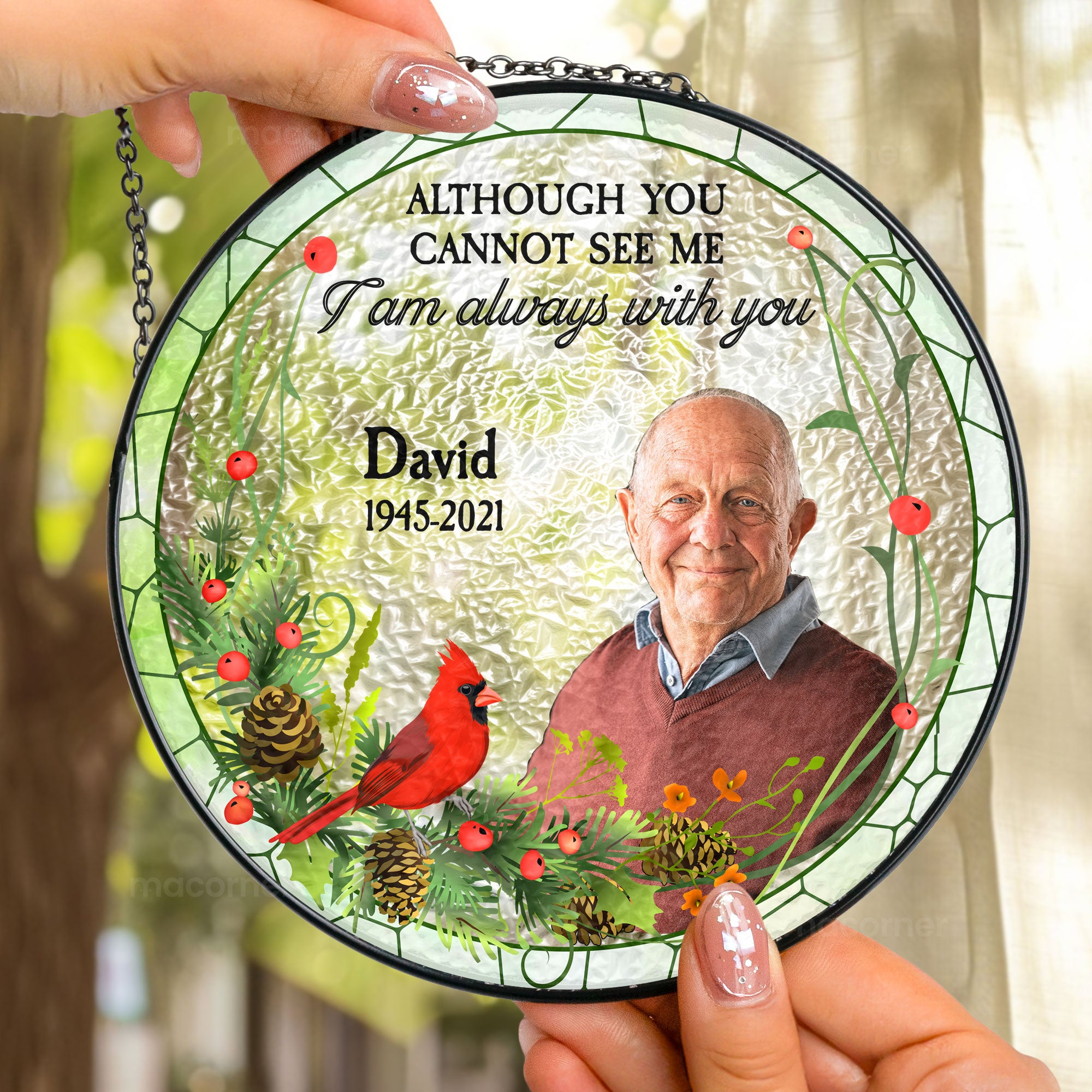 I'm Always With You - Personalized Photo Window Hanging Suncatcher