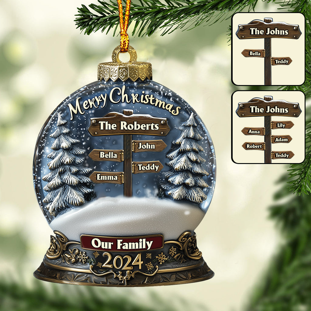 Merry Christmas 2024 - Personalized Family Ornament