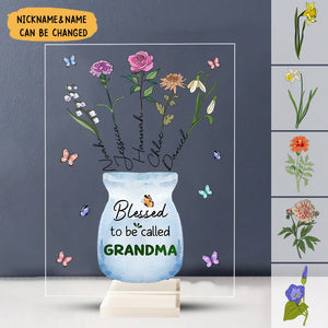 Blessed To Be Called Grandma - Personalized Acrylic Plaque