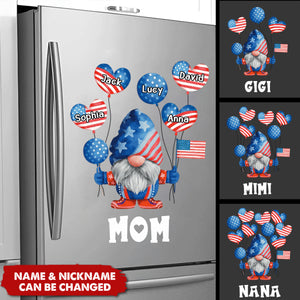 4th of July Independence Day With Balloon Grandkids Pattern Personalized Sticker Decal