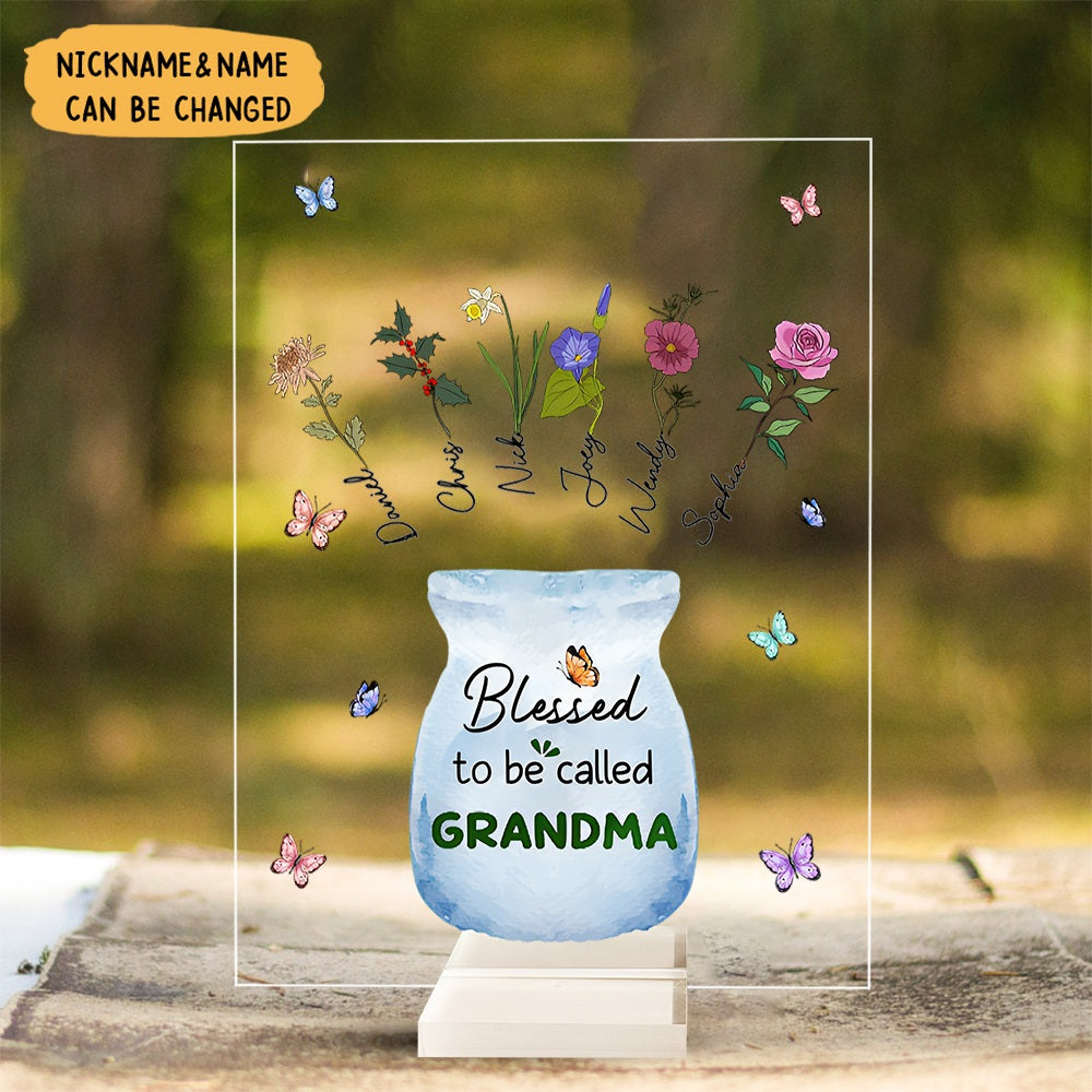 Blessed To Be Called Grandma - Personalized Acrylic Plaque