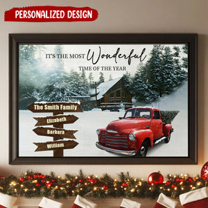 It is so good to be home - Personalized Family Gift Red Truck Poster