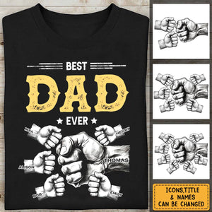 Personalized Best Dad Ever T-Shirt,Gift For Dad,Grandpa