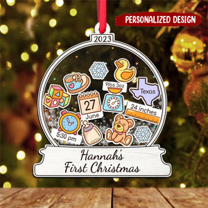 Personalized Baby's First Christmas Ornament 2023