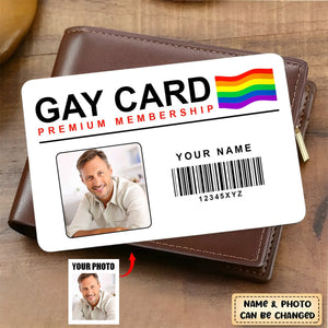 GAY CARD - Premium Lifetime Membership - Personalized Aluminum Wallet Card