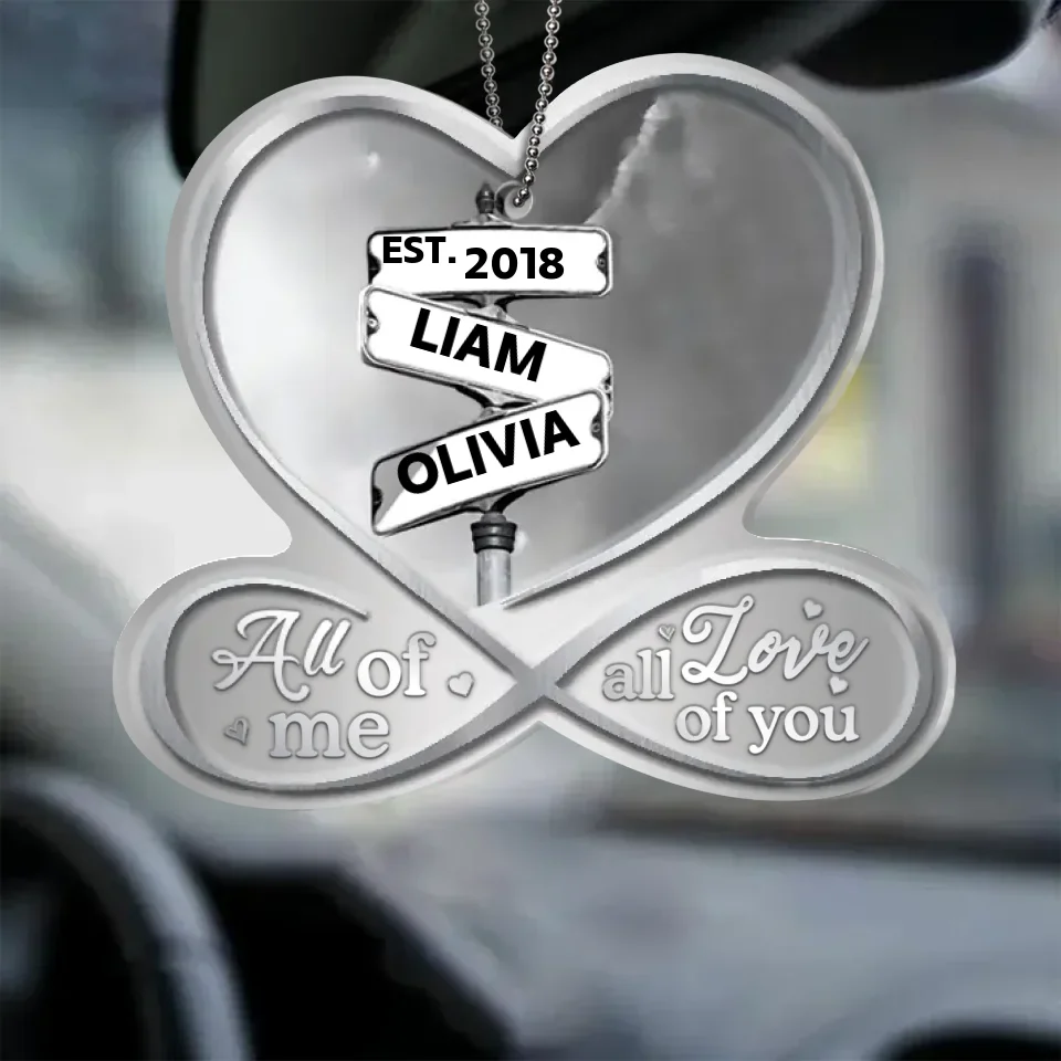 All Of Me All Love Of You-Custom Personalized Couple Acrylic Ornament