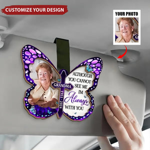 Custom Photo Until I See You Again - Memorial Personalized Custom Car Visor Clip