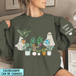 Personalized Halloween Ghost Plant Sweatshirt,Crazy Plant Lady