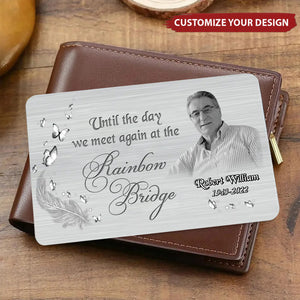 Custom Personalized Memorial Aluminum Wallet Card  l f Love Could Have Saved You You Would Have Lived Forever