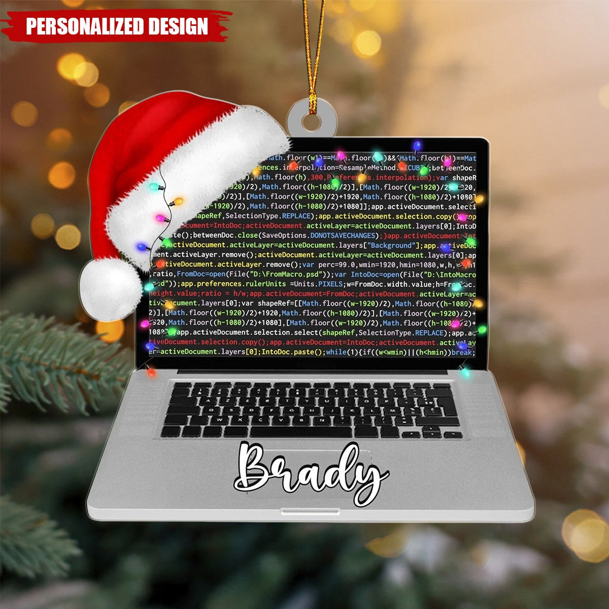 Personalized Computer Programmer Christmas Ornament, Gift For Coder Manager