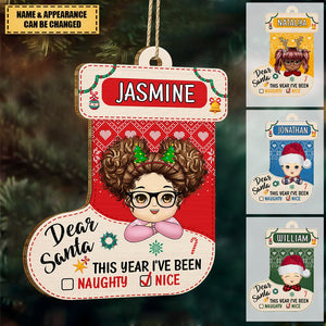 Dear Santa This Year I've Been Nice -Personalized Christmas Ornament