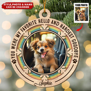 You Were My Favorite Hello - Personalized Custom Wooden Ornament