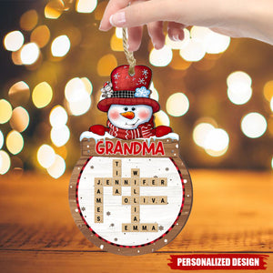 The Family Name Crossword Puzzle - Personalized Custom Ornament