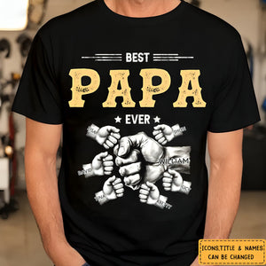 Personalized Best Dad Ever T-Shirt,Gift For Dad,Grandpa