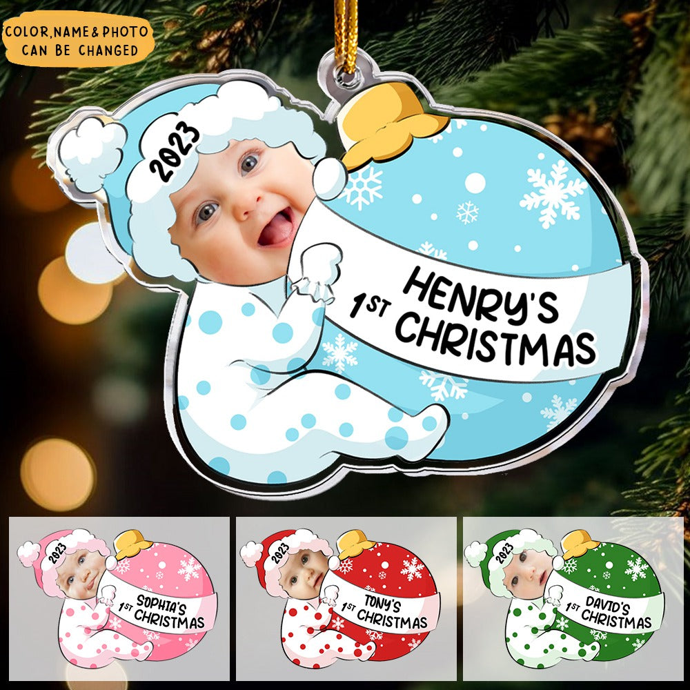 Baby First Christmas - Personalized Acrylic Photo Ornament