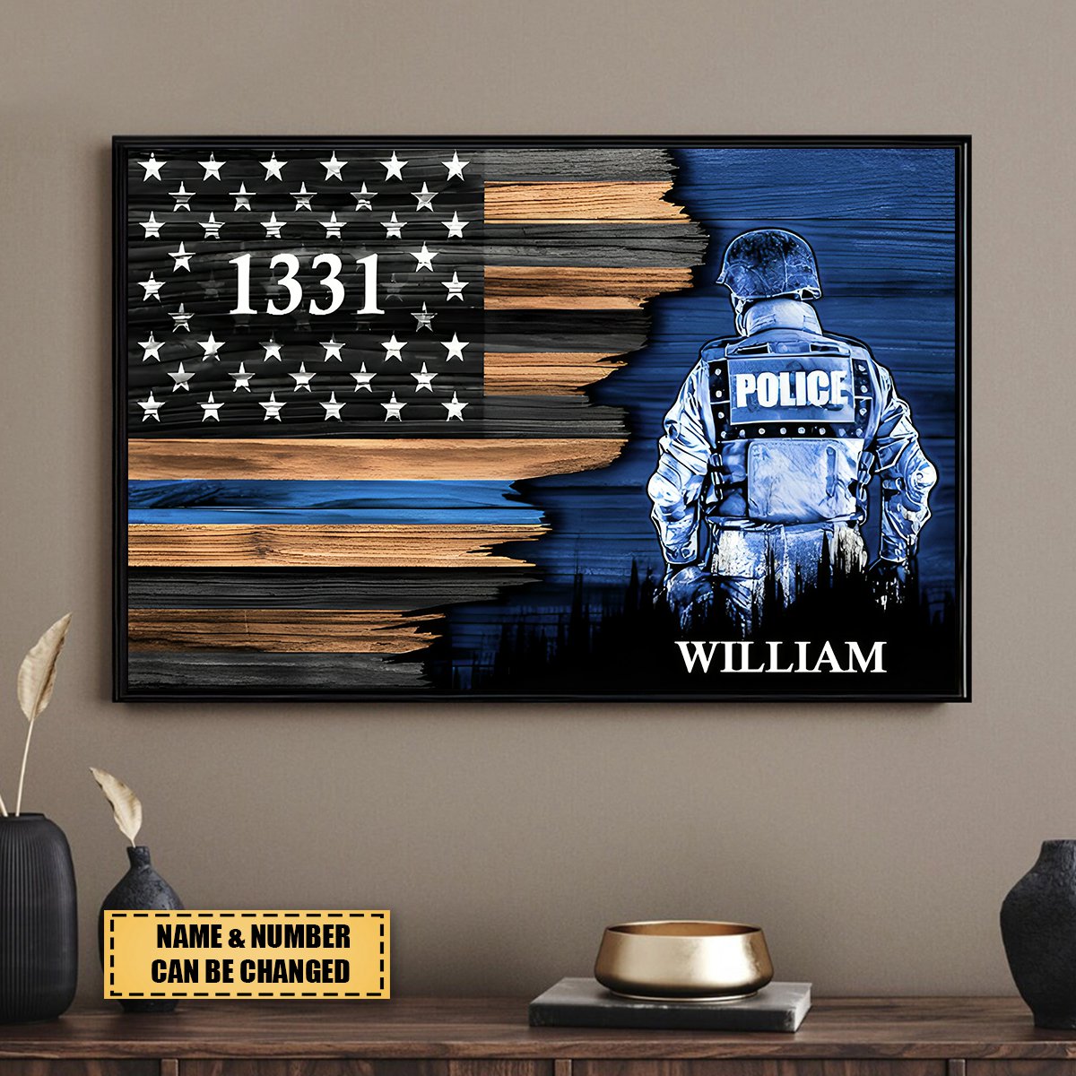 My Hero - Personalized Police Officer Poster,Gifts For Police