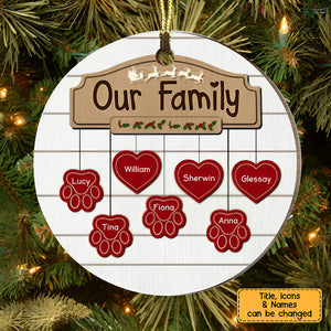 Personalized Our Family Circle Ornament