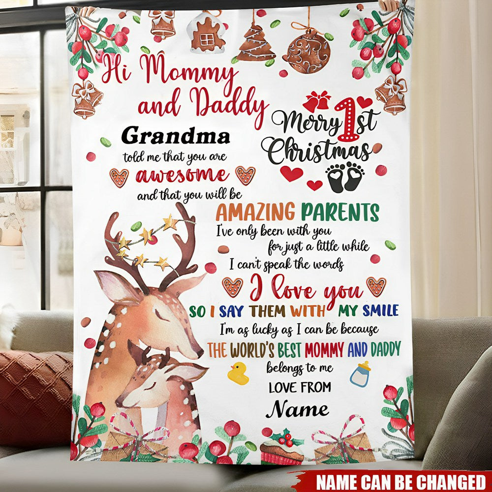 Personalized 1st Christmas Gift - Mommy and Daddy