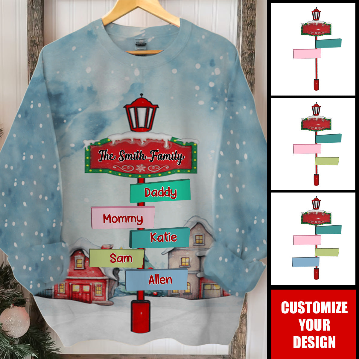 Merry Christmas-Personalized Gifts For Family 3D Shirt