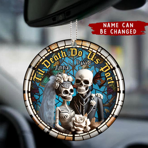 Til Death Do Us Part-Personalized Skull Couple Ornament